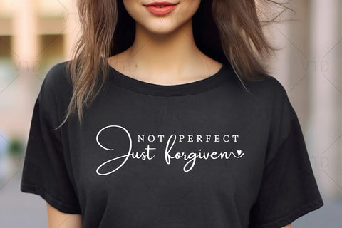 Not Perfect Just Forgiven Svg Png Files, Self Love Svg, Christian Svg, Jesus Svg, Easter Svg, Worthy Svg, Christian Coffee Mug Svg SVG DesignDestine 
