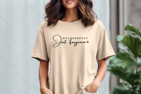 Not Perfect Just Forgiven Svg Png Files, Self Love Svg, Christian Svg, Jesus Svg, Easter Svg, Worthy Svg, Christian Coffee Mug Svg SVG DesignDestine 
