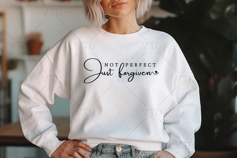 Not Perfect Just Forgiven Svg Png Files, Self Love Svg, Christian Svg, Jesus Svg, Easter Svg, Worthy Svg, Christian Coffee Mug Svg SVG DesignDestine 