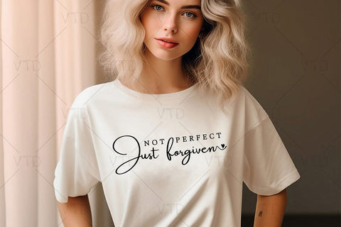Not Perfect Just Forgiven Svg Png Files, Self Love Svg, Christian Svg, Jesus Svg, Easter Svg, Worthy Svg, Christian Coffee Mug Svg SVG DesignDestine 