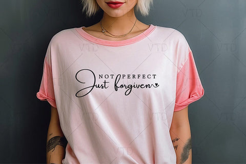 Not Perfect Just Forgiven Svg Png Files, Self Love Svg, Christian Svg, Jesus Svg, Easter Svg, Worthy Svg, Christian Coffee Mug Svg SVG DesignDestine 