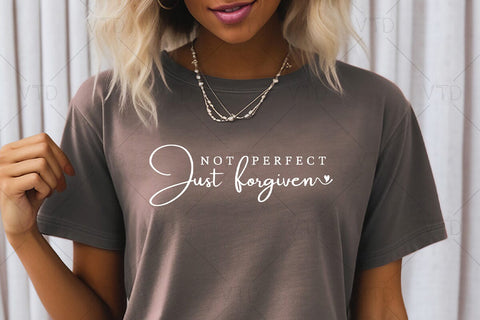 Not Perfect Just Forgiven Svg Png Files, Self Love Svg, Christian Svg, Jesus Svg, Easter Svg, Worthy Svg, Christian Coffee Mug Svg SVG DesignDestine 
