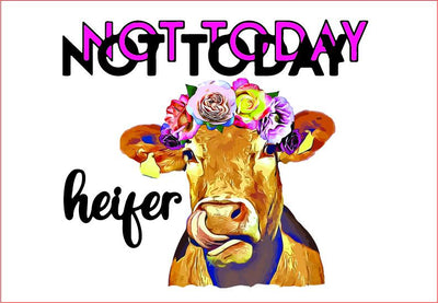 Not Today Heifer Graphic Sublimation sublimationhappy 