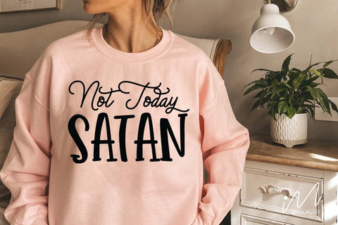 Not today Satan svg, Christian t shirt svg SVG Isabella Machell 