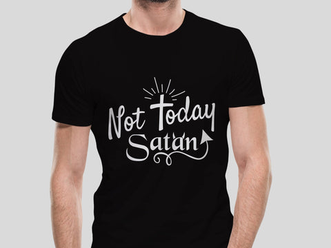 Not Today Satan SVG Shirt Sign Inspirational DXF PNG PDF JPG SVG Digitals by Hanna 