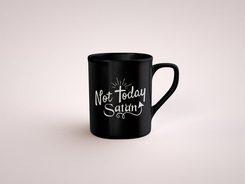 Not Today Satan SVG Shirt Sign Inspirational DXF PNG PDF JPG SVG Digitals by Hanna 