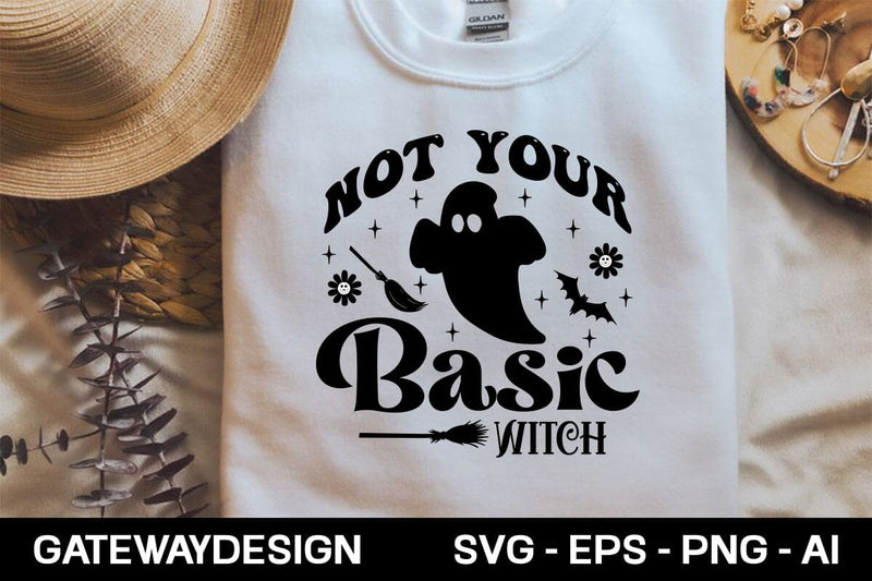 Not Your Basic Witch retro svg design SVG designmaster24 