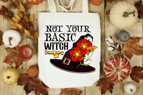 Not your basic witch Sublimation PNG, Black Magic Sublimation Design Sublimation Regulrcrative 