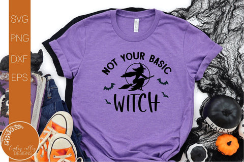 Not Your Basic Witch SVG-Halloween Quote SVG SVG Linden Valley Designs 
