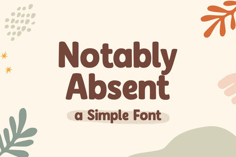Notably Absent - a Simple Font Font nhfonts 