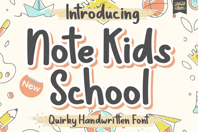Note Kids School Font Letterena Studios 