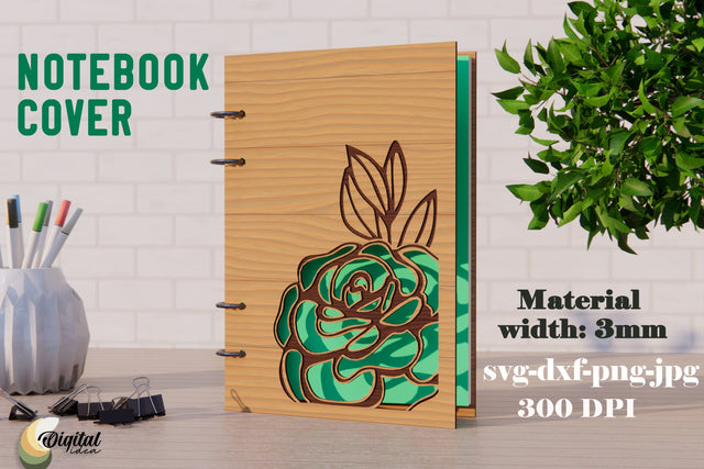 Notebook Cover Laser Cut. 3D Laser Cut. Notebook Cover Laser Cut Files SVG Evgenyia Guschina 