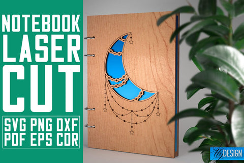 Notebook Laser Cut SVG | Notebook SVG Design | CNC Files SVG Fly Design 