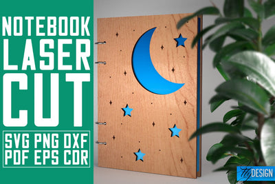 Notebook Laser Cut SVG | Notebook SVG Design | CNC Files SVG Fly Design 