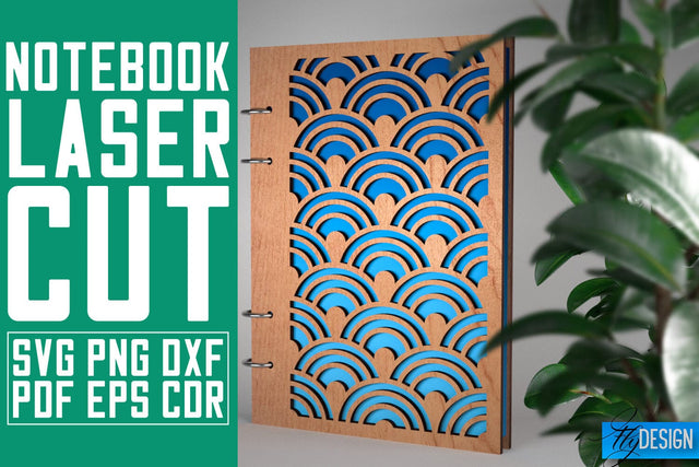 Notebook Laser Cut SVG | Notebook SVG Design | CNC Files SVG Fly Design 