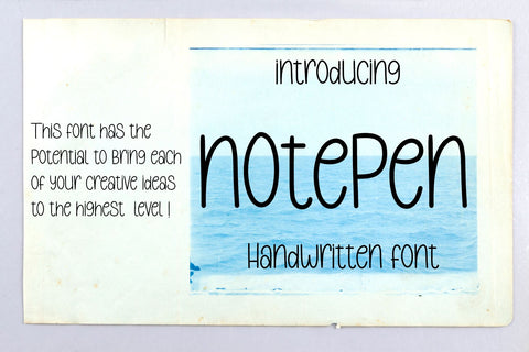 notepen Font letterbeary 