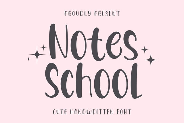 Notes School - Cute Handwritten Font Font Masyafi Studio 