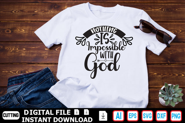 Nothing is Impossible with God SVG Craftlabsvg24 