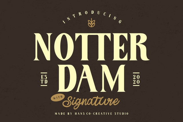 Notter Dam Font Hans Co 