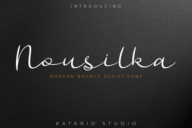 Nousilka | Modern Bouncy Script Font Font Katario Studio 