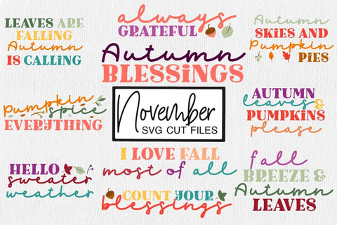 November SVG Cut Files for Cricut SVG Illuztrate 