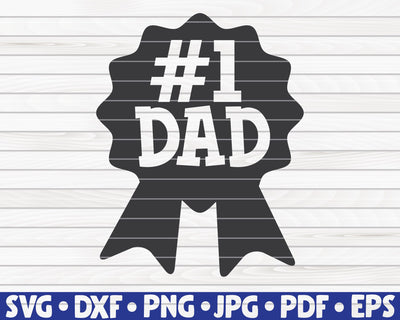 Nr1 dad in ribbon SVG | Father's Day design SVG HQDigitalArt 