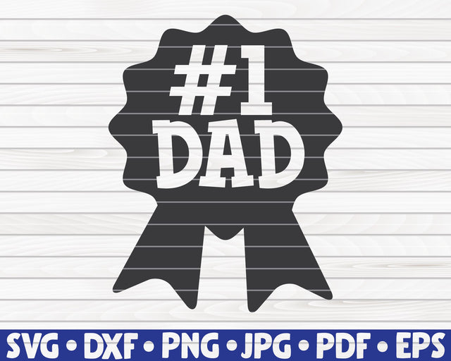 Nr1 dad in ribbon SVG | Father's Day design SVG HQDigitalArt 