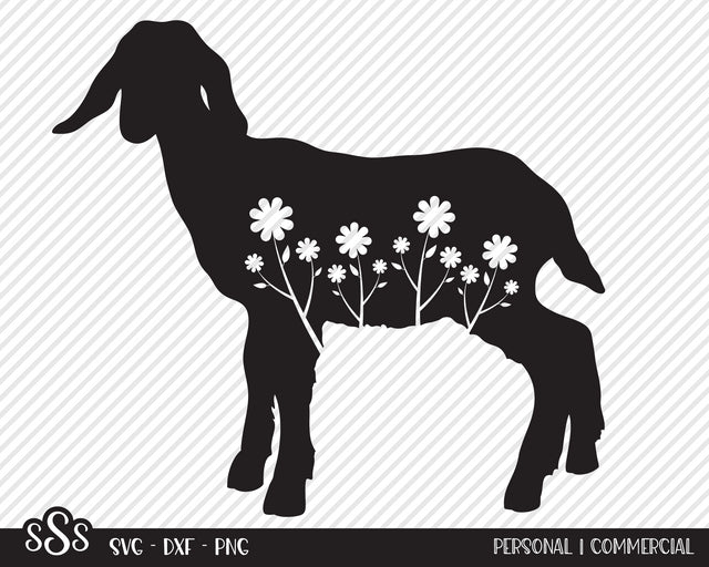 Nubian Goat Flowers | Country SVG SVG Texas Southern Cuts 