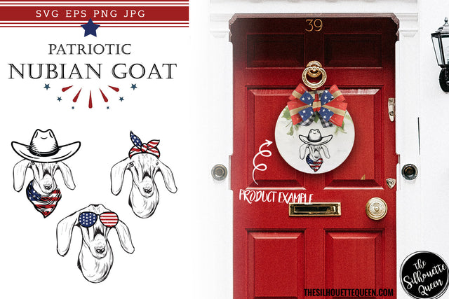Nubian Goat Patriotic Cut files and Sublimation SVG Loveleen Kaur 