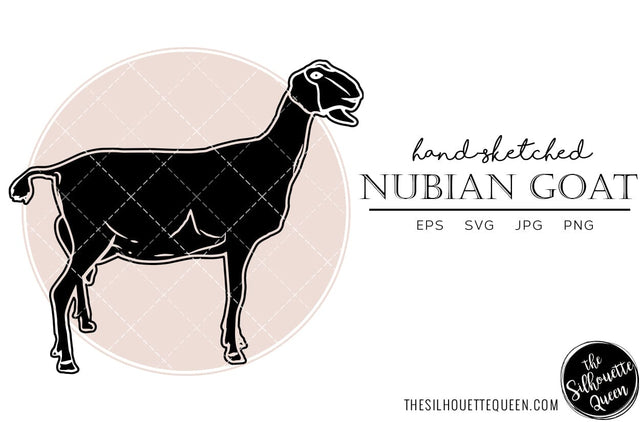 Nubian Goat Sketch Vector SVG Loveleen Kaur 