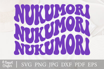 Nukumori svg, wavy style Stacked EPS PNG Cricut Instant Download SVG Fauz 