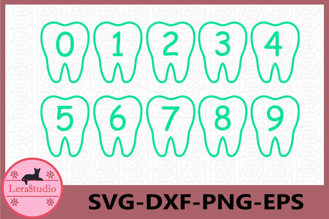 Number Tooth Svg SVG Lerastudio 