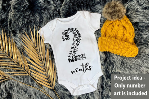 Number Two Word Art - 2 - Second Birthday SVG SVG Stacy's Digital Designs 