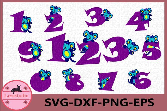 Numbers Mouse svg SVG Lerastudio 