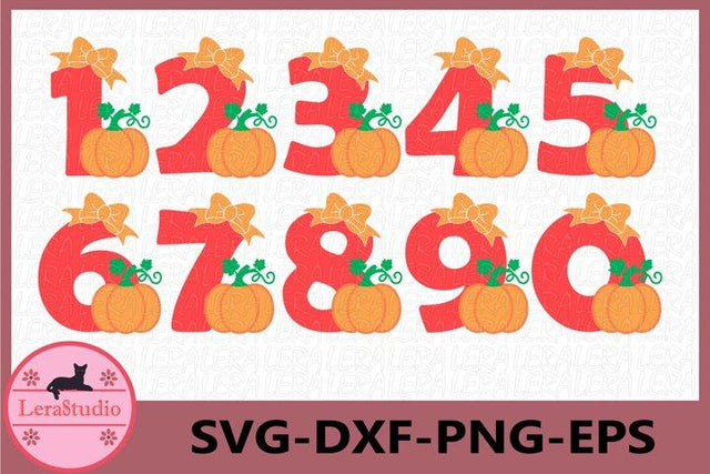 Numbers Pumpkin SVG SVG Lerastudio 