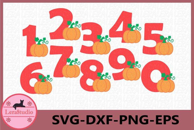 Numbers Pumpkin SVG SVG Lerastudio 