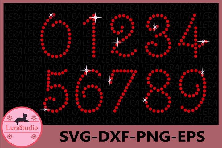 Numbers Rhinestones SVG SVG Lerastudio 