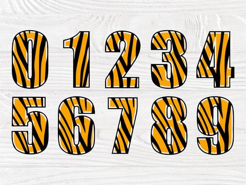 Numbers SVG | Zebra numbers | Number svg | Numbers cut files | Svg files for cricut | Zebra svg | Birthday numbers svg | Silhouette cut file SVG TonisArtStudio 