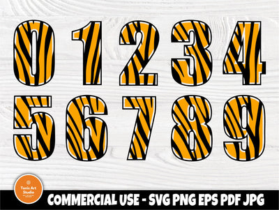 Numbers SVG | Zebra numbers | Number svg | Numbers cut files | Svg files for cricut | Zebra svg | Birthday numbers svg | Silhouette cut file SVG TonisArtStudio 