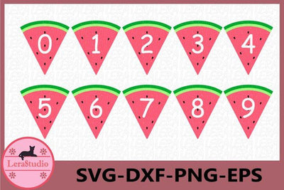 Numbers Watermelon svg SVG Lerastudio 