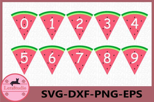 Numbers Watermelon svg SVG Lerastudio 