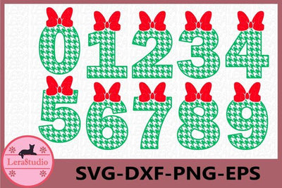 Numbers with Bow Svg SVG Lerastudio 