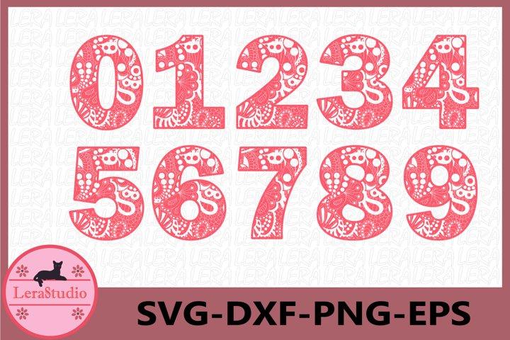 Numbers Zentangle svg SVG Lerastudio 