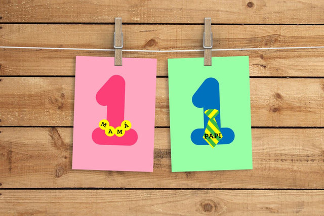 Numero 1 Mama y Papi SVG Designed by Geeks 