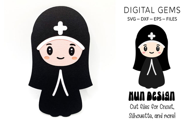 Nun SVG Digital Gems 