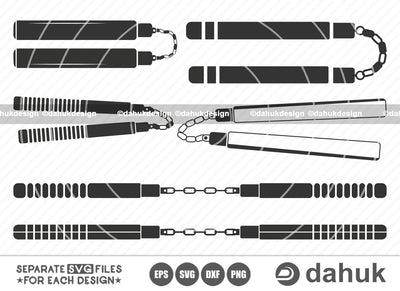 Nunchucks svg, Nunchucks icons, Martial Arts Svg, Nunchucks Clipart, Nunchucks Ninja Weapon Karate belt, Cut file for silhouette, svg, eps, dxf, png, clipart cricut design space, vinyl cut files SVG dahukdesign 