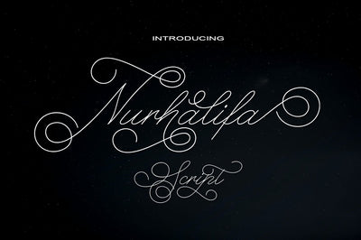 Nurhalifa Script Font arwah studio 