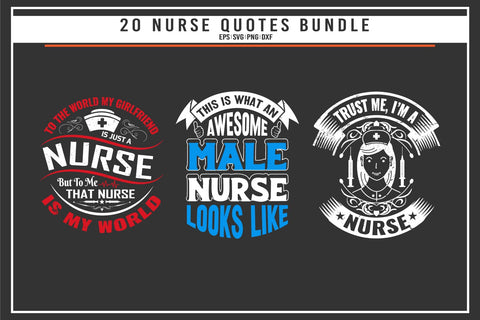 Nurse 20 quotes t shirt bundle SVG uniquesvg99 