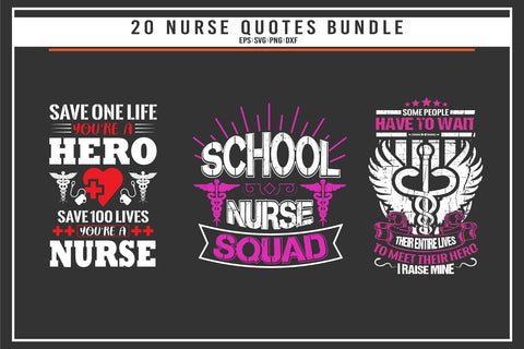 Nurse 20 quotes t shirt bundle SVG uniquesvg99 