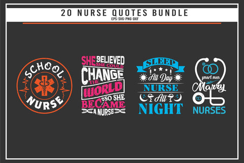Nurse 20 quotes t shirt bundle SVG uniquesvg99 